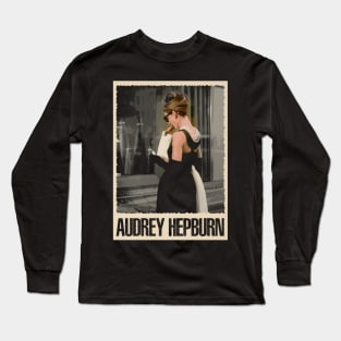 Timeless Elegance Audrey Hepburn Classic Hollywood Tee Long Sleeve T-Shirt